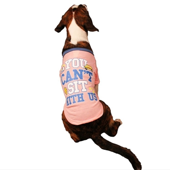 Means Girls You Cant Sit With Us Pet Dog T-shirt Shirt Nwt - Picture 2 of 3